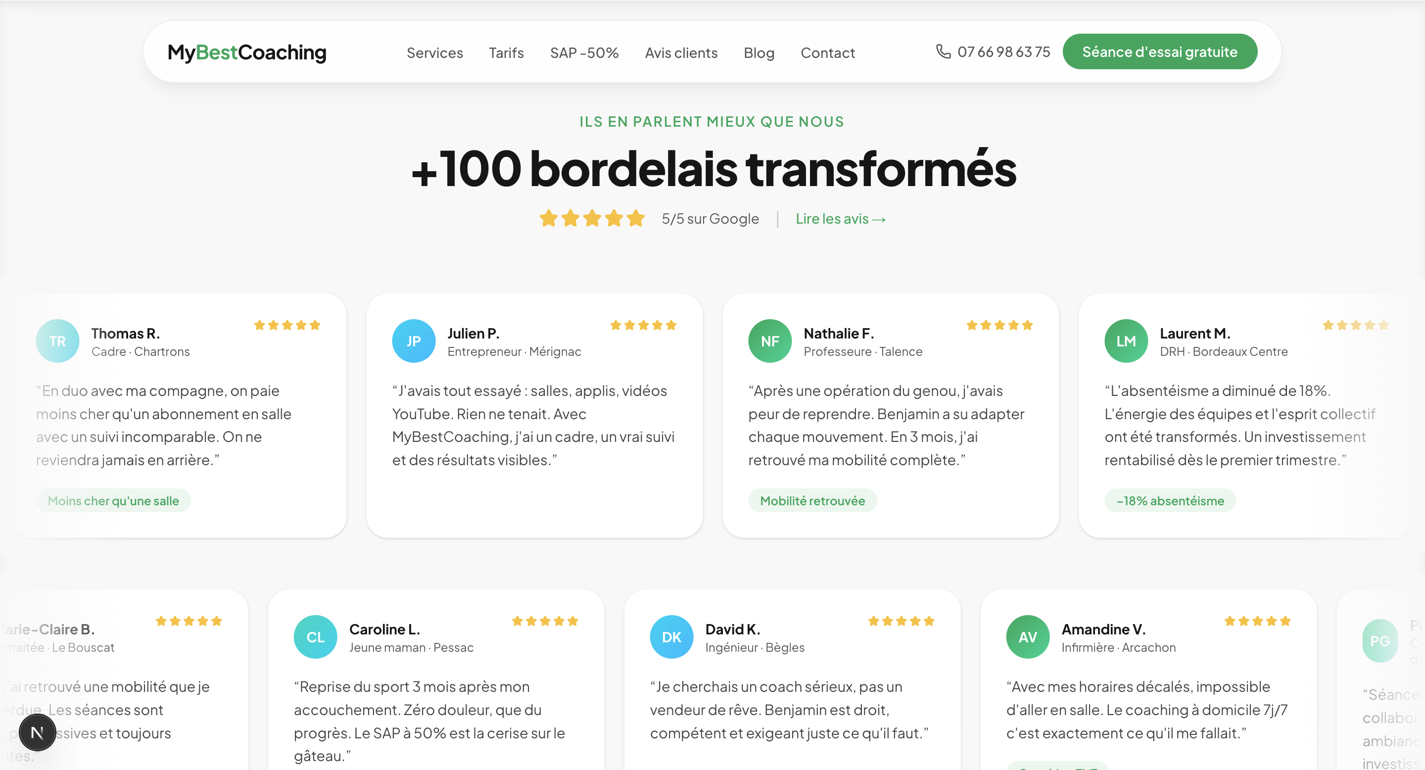 MyBestCoaching — site livré